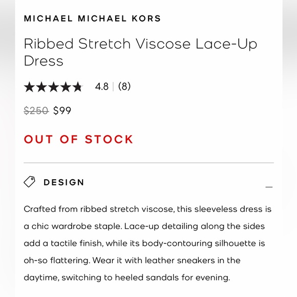 Michael Kors Ribbed Lace-up dress - Picture 10 of 11